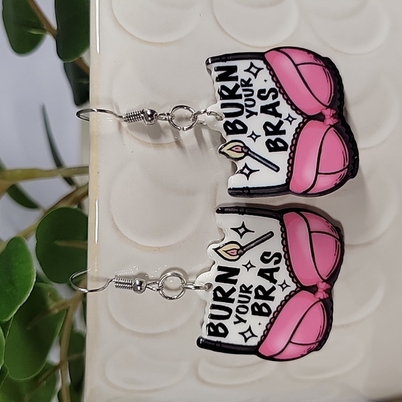 Burn Your Bras Drop Earrings - Picture 1 of 7